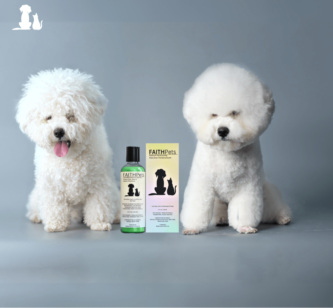 FaithPets Ultra Whitening Pet Shampoo Organic Pear, Organic Aloe Vera & Organic Rosemary 8oz - FaithPets
