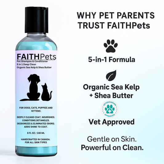 FaithPets 5 - in - 1 Organic Dog Shampoo & Conditioner - FaithPets