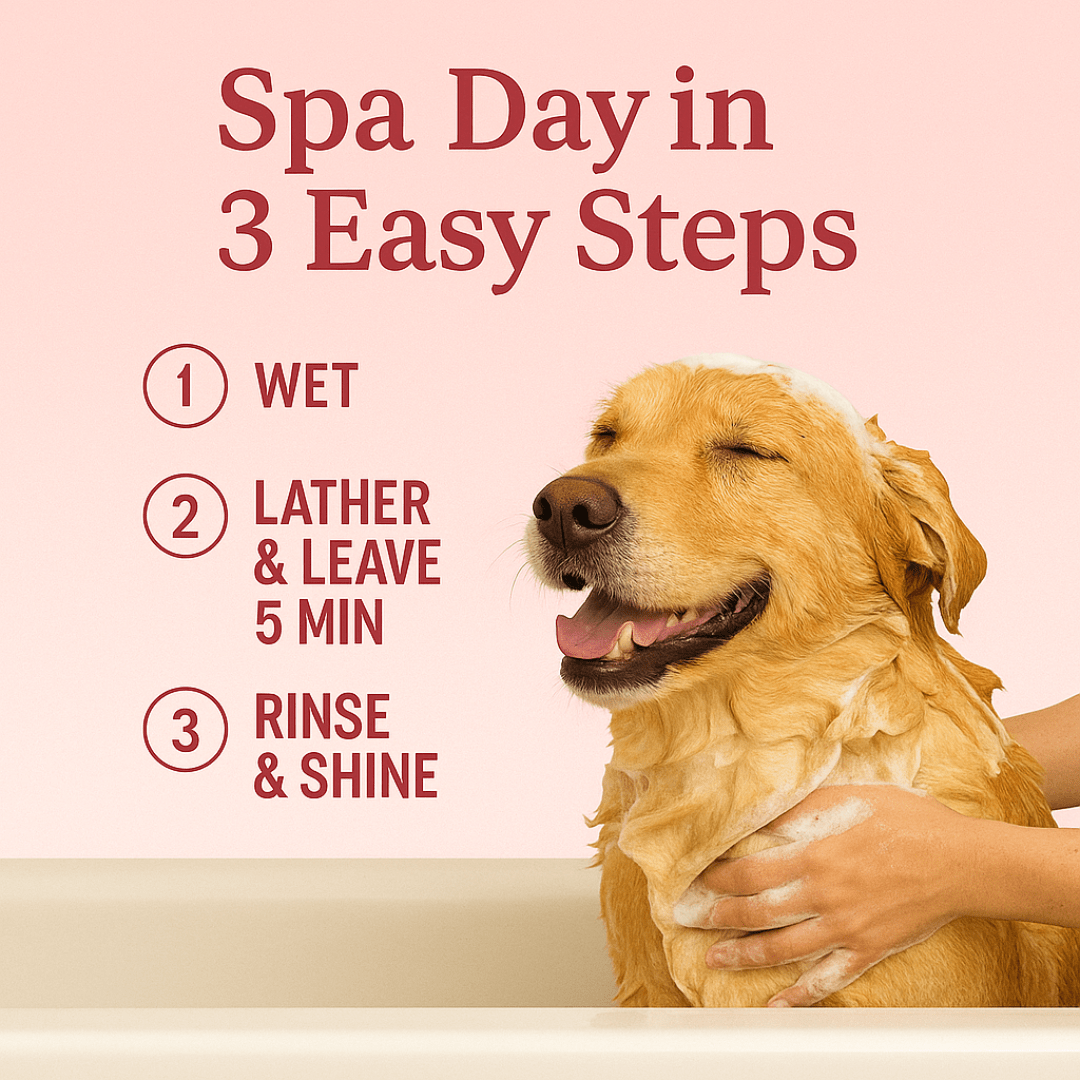 FaithPets Deshedding & Dandruff Pet Shampoo - Organic Pomegranate, Organic Almond & Chlorhexidine - FaithPets