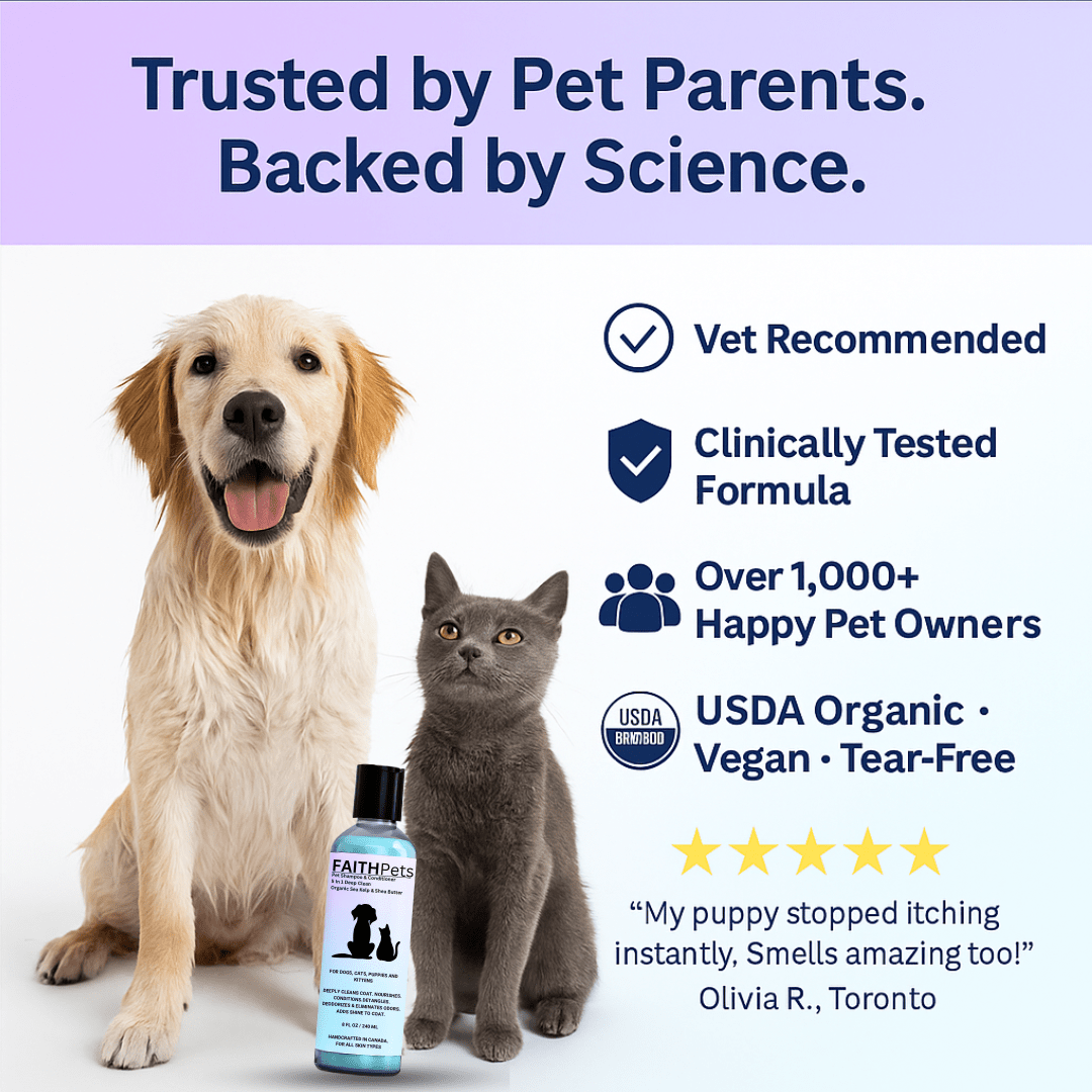 FaithPets 5 - in - 1 Organic Dog Shampoo & Conditioner - FaithPets